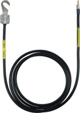 Uzemňovací vodič 10mm2/L 2,0m černý s kabelovým okem (B)M8/10 a 1 čepem KS