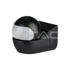 PIR Wall Sensor With Moving Head Black,