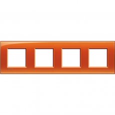 BTICINO LIVINGLIGHT RÁMEČEK HRANATÝ 2+2+2+2MODULOVÝ ORANŽOVÝ LNA4802M4OD