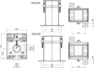 Měřící trafo 1416 CLB 2.64 150/5A 7,5VA 0,5 FS5 120% násuvné, 20x10, d20
