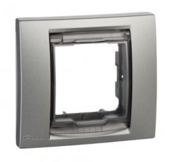 Unica Krycí rámeček IP44 univerzální, Aluminium SCHNEIDER MGU61.002.30