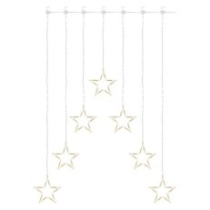 LED vánoční závěs - 7 hvězd, 67x125 cm, vnitřní, teplá bílá EMOS DCGW14