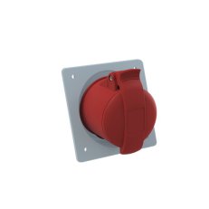ABB Zásuvka vestavná šikmá 5p. 32 A IP44 6 h šedá-červená 432RAU6