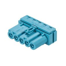 zásuvka do plošného spoje, 5-pól, horizontální, gesis mini, modrá