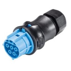 zásuvka na kabel gesis RST, 5-pól, průchodka 6-10mm, šroubové svorky, modrá