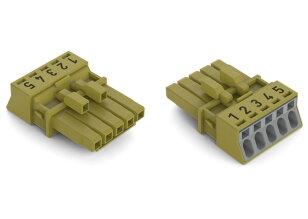 Zdířka 5pól. Kód. B světle zelená WAGO 890-265