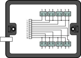 Distribuční krabice Kabelový vstup 8 výstupů černá WAGO 899-631/454-000