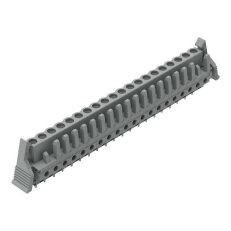 Pružinová svorkovnice THT rovná 5 mm šedá 20pól. WAGO 232-150/039-000