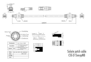 Patch kabel CAT5E SFTP PVC 10m žlutý snag-proof SOLARIX 28441009