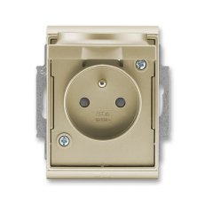 ABB Time 5518E-A02999 33 Zásuvka 1násobná s ochranným kolíkem,s clonkami,víčkem