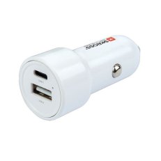 USB A+C nabíjecí autoadaptér Dual Car Charger, 65W PD SOLIGHT DC27C-PD65