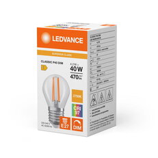 Světelný zdroj LEDVANCE LED CLASSIC P DIM CRI97 S 4.2W 927 Clear E27
