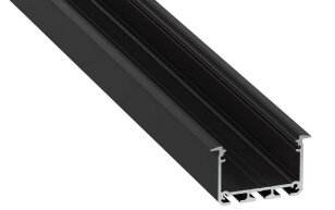 Hliníkový profil AL-PROFIL INSO BLACK 2M (10-0125-20) GREENLUX GXLP2043