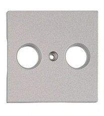 Kryt anténní zásuvky TV, typ HSBK-M, 2 otvory, stříbrný SCHRACK EV124309--
