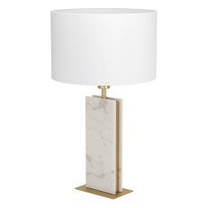Stolní svítidlo BELESAR E27 mosaz/bílá 40W EGLO 390409