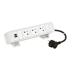 ONDESK 3X2PT USB CC 15W BÍLÁ