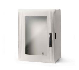 Skříň 49168-T-3P STONE IP55, 800x600x300mm, průhledné dveře, bez montážní desky