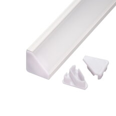 Koncovka profilu R6W bílá T-LED 096642