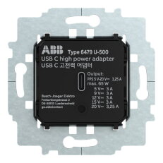 ABB 6479 U-500 Přístroj nabíjecí USB-C, 65 W, 6479 U-500