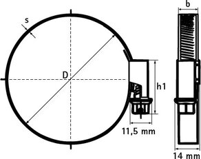 Hadicová spona B=9mm W1 25-40mm WALRAVEN 0680040