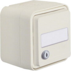 Zásuvka SCHUKO s víčkem, uzamykáním (shodný klíč), IP55, W.1, bílá, mat WNC166B