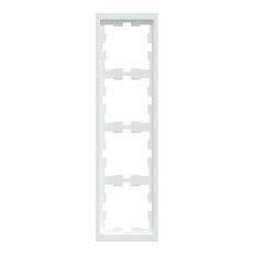 Rámeček Merten D-Life, čtyřnásobný, lotus white, lesklý plast MEG4040-6535