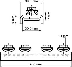 RapidRail Lištová spojka 200mm WALRAVEN 6543001