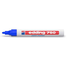 Permanentní pero, lakový popisovač s kulatým hrotem 2-4mm EDDING 750 modrá