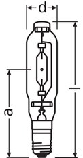 Metalhalogenivová výbojka LEDVANCE POWERSTAR HQI-T 10002000 W 1000 W/D