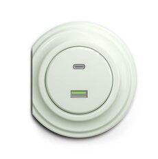 USB zásuvka A+C GREENLUX KLIKLAP MZ/USB Mint green