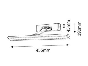 Koupelnové svítidlo PICTURE SLIM LED 8W chrom 4000K 316lm RABALUX 3907