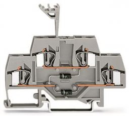 Svorka pro moduly dvoupatrová 2 diody 1N4007 šedá 4mm2 Wago 281-635/281-492