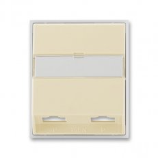 Kryt dvojzásuvky ISDN průchoz 5013E-A00252 21 slonová kost/led. bílá Element ABB