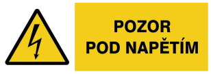 Grafiko W012-11.SI Nálepka Pozor pod napětím 37x105