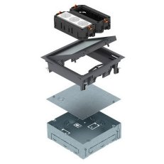 OBO UDHOME GES4 7011 Přístrojová jednotka 222x222x73mm ocelově šedá Polyamid PA