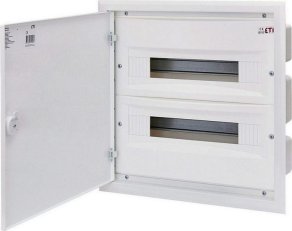 Zapuštěná rozvodnice s plechovými dvířky ERP18-2 36M (2x18) IP40 ETI 001101210