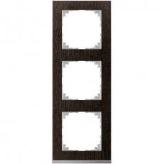 Merten Rámeček trojnásobný M-Pure Decor, Wenge/Aluminium SCHNEIDER MTN4030-3671