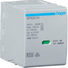 Výměnný modul N-PE pro SPA180N/SPA801, 100 kA HAGER SPA001N