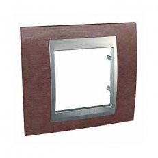 Unica Top Krycí rámeček jednonásobný, Tabaco/Aluminium SCHNEIDER MGU66.002.0M4