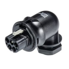 vidlice vestavná gesis RST, 4-pól, šroubové svorky, M20, úhlová 90°, černá