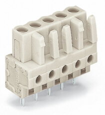 Pružinová svorkovnice THT rovná 5 mm šedá 13pól. WAGO 722-143