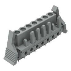 Pružinová svorkovnice THT rovná 5 mm šedá 7pól. WAGO 232-137/039-000