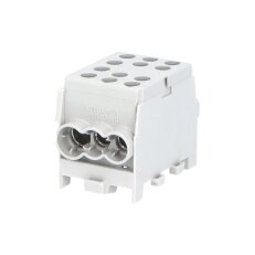 Svorkovnice rozbočovací HLAK 35-1/4 M2 GR 125A 1pól. AL/CU IP20 šedá na DIN