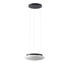 Závěsné LED svítidlo se skleněným stínidlem OSMONT SATURN LE1 16W IP20 4K černá