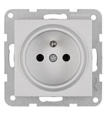 Zásuvka ČSN, šroubové svorky, stříbrná SCHRACK EV121350--