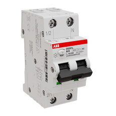 ABB DS201 B25 AC30 kombinace jistič/chránič 2P (1P+N) 25A 30mA B 6kA AC