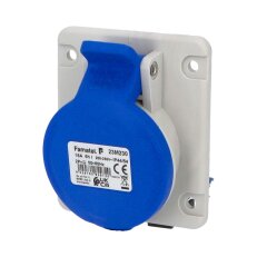 Zásuvka vestavná 23M230 IP44-54/230V/16A/3P 6h, šikmá 10°, mikrospínač SpeedPRO