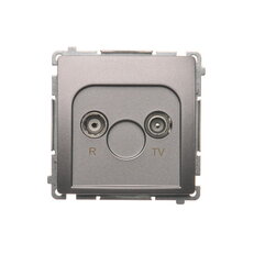 Zásuvka R-TV koncová, oddělená 1x vstup: 5-862 MHz Inox BMZAR1/1.01/21