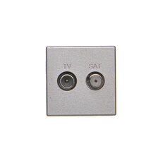 Anténní zásuvka K45 TV-SAT frekvence:5MHz2400MHz 45×45mm hliník K130A/8
