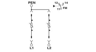Svodič přepětí typu 2 VAL-SEC-T2-2C-350-FM PHOENIX CONTACT 2905337